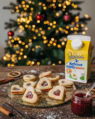 Obrázek k aktualitě Tradiční linecké cukroví s Kefírovým mlékem z Valašska-Vánoční klasika v moderním pojetí