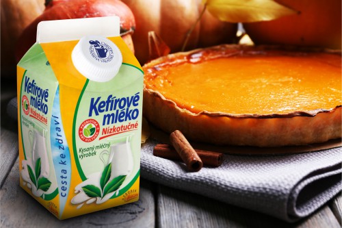 Dýňový podzimní koláč s Kefírovým mlékem nízkotučným
